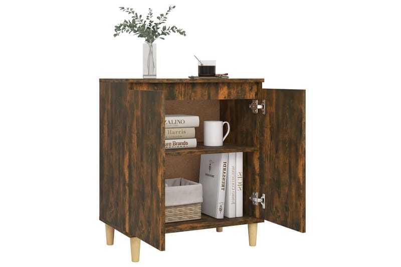 beBasic Skåp rökfärgad ek 60x35x70 cm konstruerat trä - Brown - Förvaring - Förvaringsmöbler - Sideboard & skänk