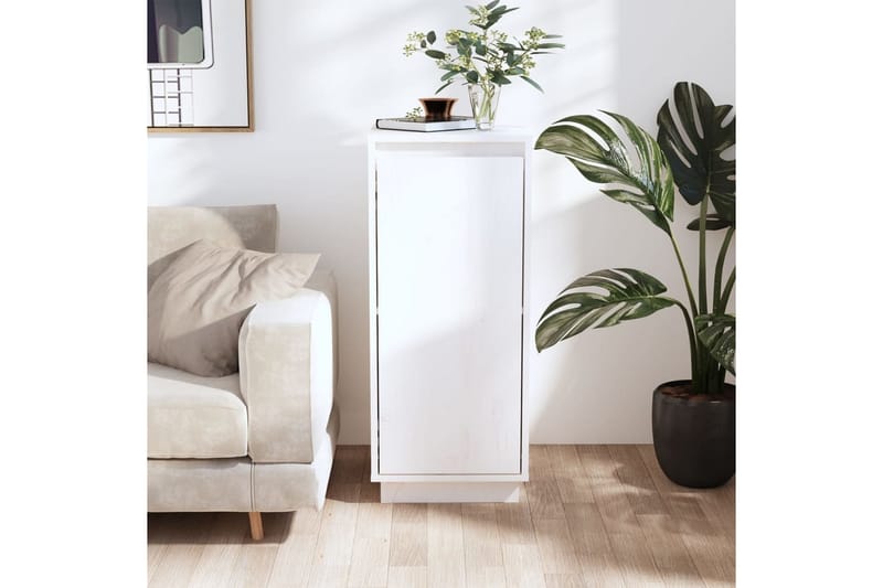 beBasic Skåp vit 31,5x34x75 cm massiv furu - White - Förvaring - Förvaringsmöbler - Sideboard & skänk