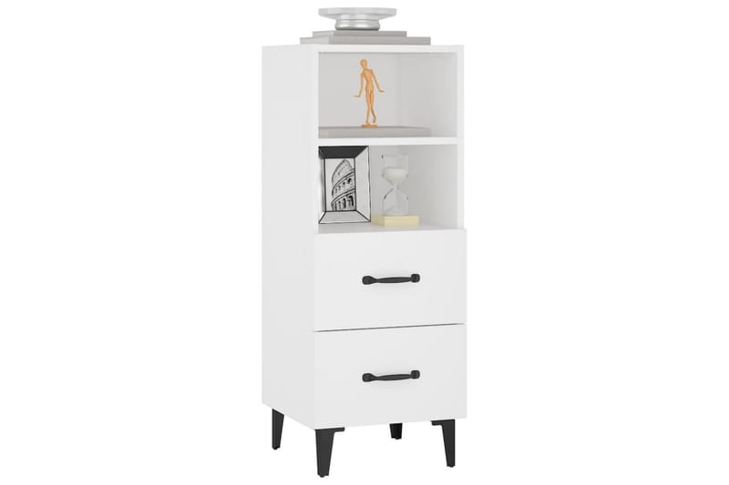 beBasic Skåp vit 34,5x34x90 cm konstruerat trä - White - Förvaring - Förvaringsmöbler - Sideboard & skänk