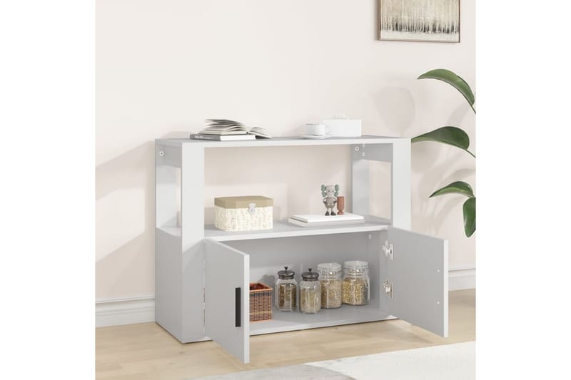 beBasic Skåp vit 80x30x60 cm konstruerat trä - White - Förvaring - Förvaringsmöbler - Sideboard & skänk