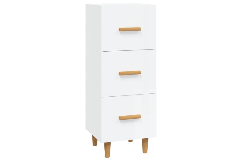 beBasic Skåp vit högglans 34,5x34x90 cm konstruerat trä - White - Förvaring - Förvaringsmöbler - Sideboard & skänk