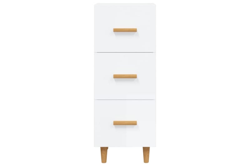 beBasic Skåp vit högglans 34,5x34x90 cm konstruerat trä - White - Förvaring - Förvaringsmöbler - Sideboard & skänk