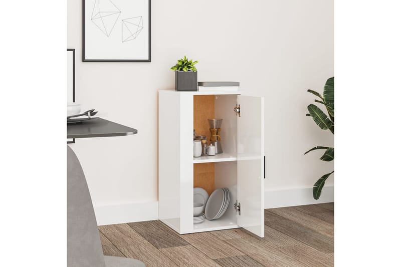 beBasic Skåp vit högglans 40x33x70 cm konstruerat trä - White - Förvaring - Förvaringsmöbler - Sideboard & skänk