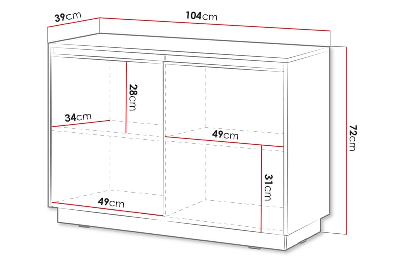 Bolstan Byrå 104 cm - Beige - Förvaring - Förvaringsmöbler - Byrå