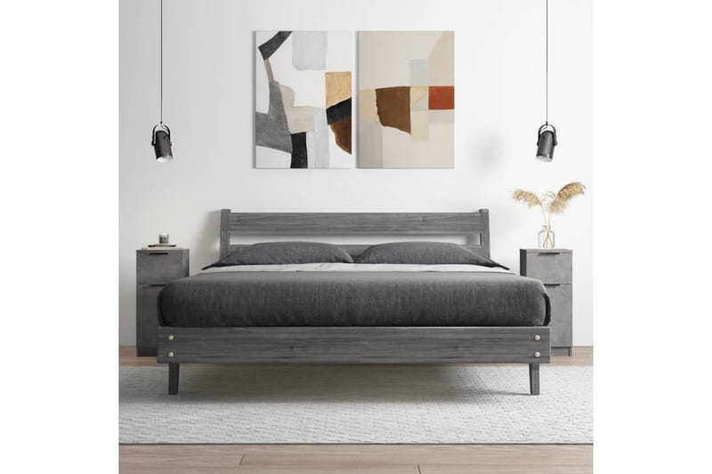 beBasic Byråer 2 st betonggrå 30x30x70 cm konstruerat trä - Grey - Förvaring - Förvaringsmöbler - Byrå