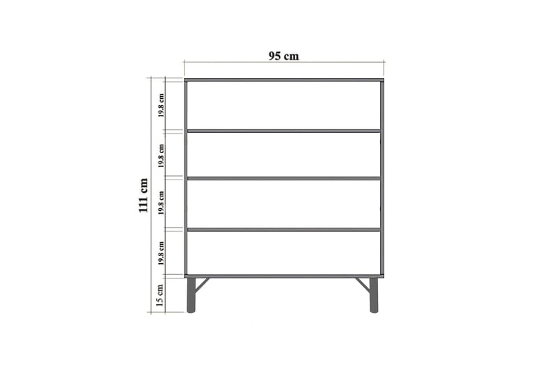 Byrå Anaya 95 cm - Beige - Förvaring - Förvaringsmöbler - Byrå