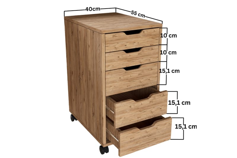 Byrå Atlas 40 cm - Brun - Förvaring - Förvaringsmöbler - Byrå