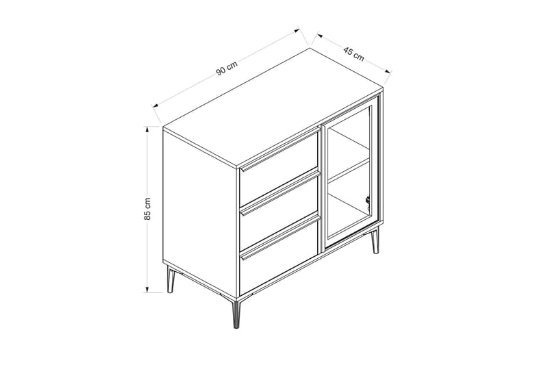 Byrå Elevate 90 cm - Ek - Förvaring - Förvaringsmöbler - Byrå