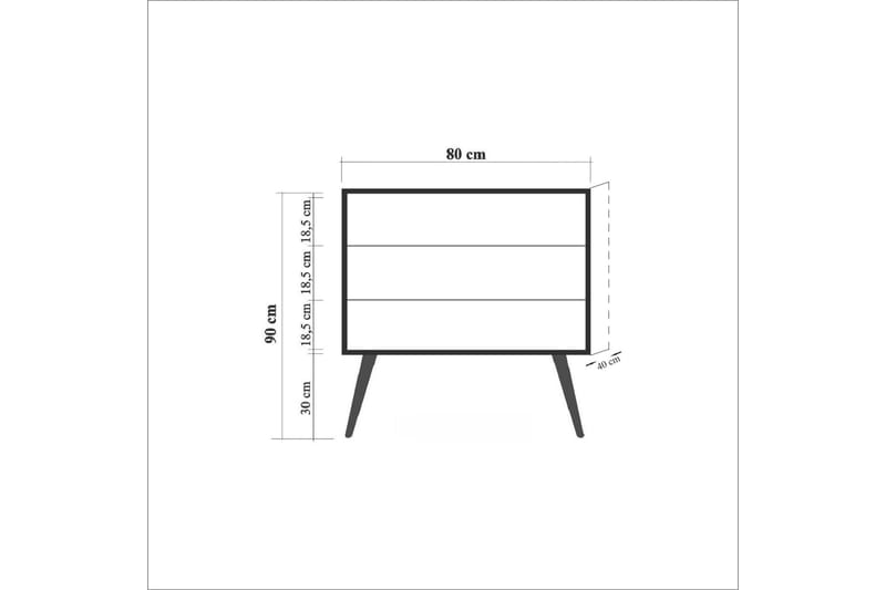 Byrå Gillberga 90 cm - Brun - Förvaring - Förvaringsmöbler - Byrå