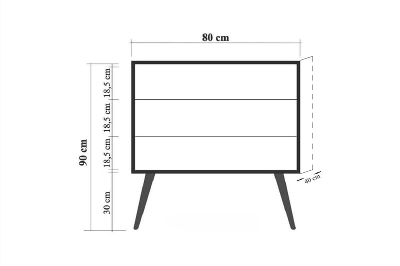 Byrå Gillberga 90 cm - Brun - Förvaring - Förvaringsmöbler - Byrå