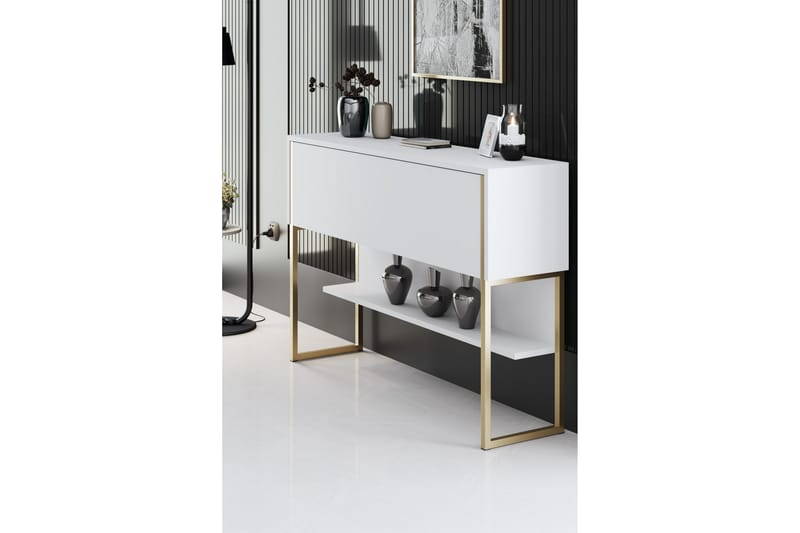 Byrå Luxe 120 cm - Guld/Vit - Förvaring - Förvaringsmöbler - Byrå