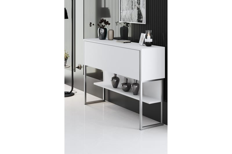 Byrå Luxe 120 cm - Silver/Vit - Förvaring - Förvaringsmöbler - Byrå