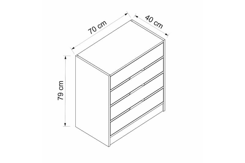 Byrå Munna 70 cm - Valnöt/Antracit - Förvaring - Förvaringsmöbler - Byrå