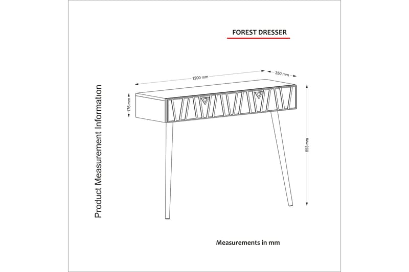 Byrå Furesta 120 cm - Valnöt/Beige - Förvaring - Förvaringsmöbler - Byrå