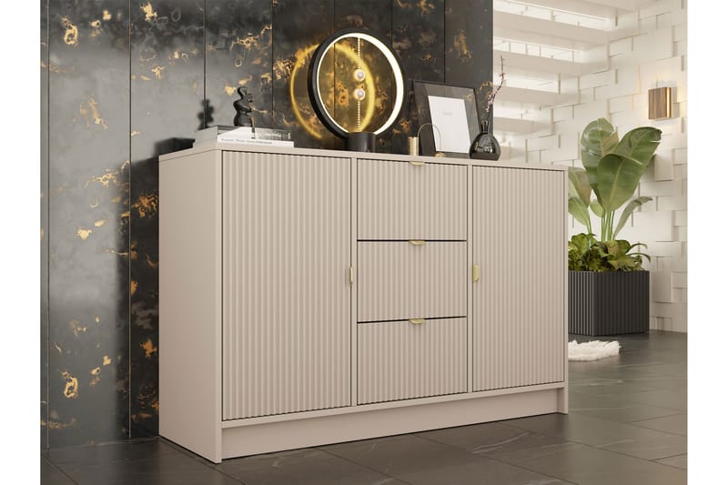 Highboard Novaj - Beige - Förvaring - Förvaringsmöbler - Byrå