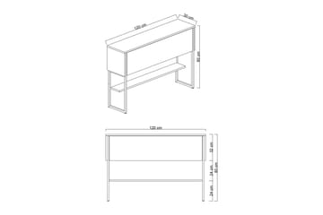 Byrå Luxe 120 cm - Silver/Valnöt - Förvaring - Förvaringsmöbler - Byrå