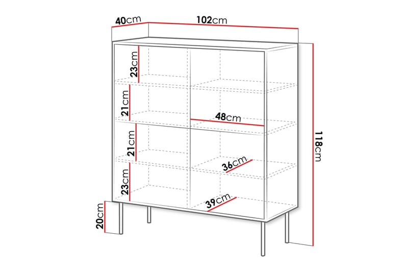 Byrå Soublet 102 cm - Svart - Förvaring - Förvaringsmöbler - Byrå