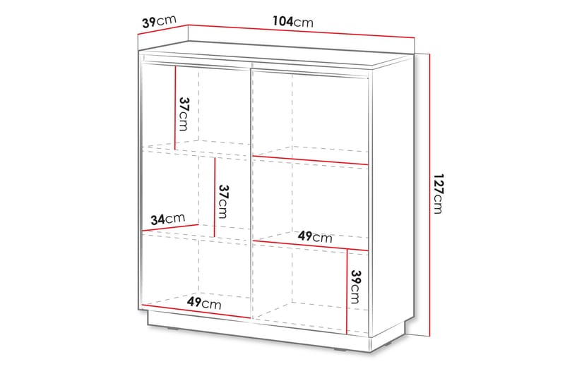 Byrå Vitlanda 104 cm - Svart - Förvaring - Förvaringsmöbler - Byrå