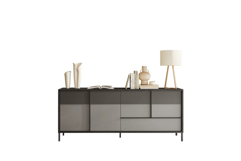 Everest Skänk 206x40 cm - Grå/Mörkgrå - Förvaring - Förvaringsmöbler - Sideboard & skänk