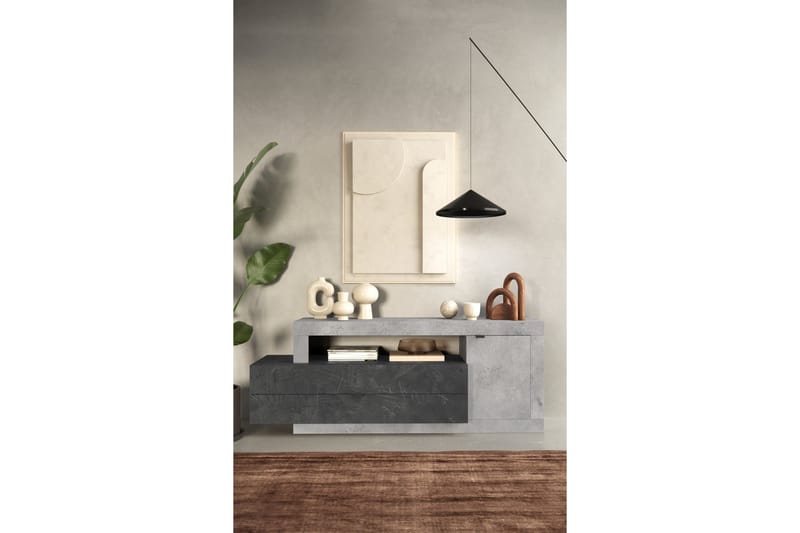 Freedom Skänk 159x42 cm - Grå/Mörkgrå - Förvaring - Förvaringsmöbler - Sideboard & skänk