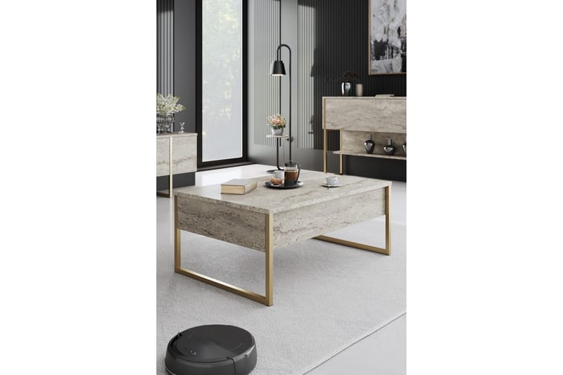 Möbelset För Vardagsrum Luxe - Beige/Guld - Förvaring - Förvaringsmöbler - Möbelset för vardagsrum