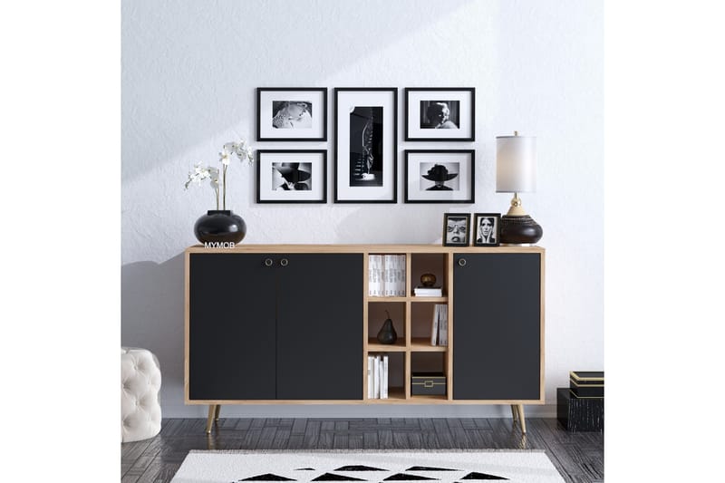 Sideboard 40x140 cm - Natur/Antracit - Förvaring - Förvaringsmöbler - Sideboard & skänk