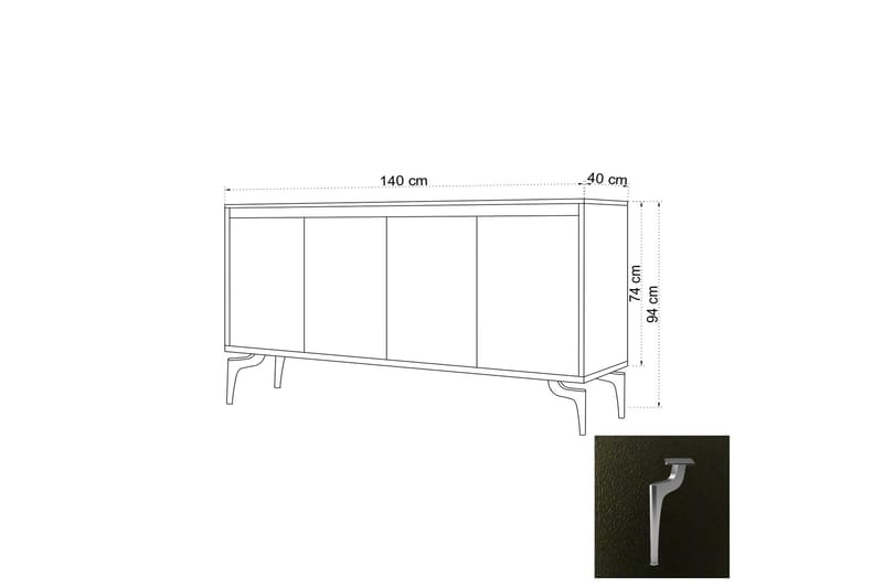 Sideboard 40x140 cm - Natur/Svart - Förvaring - Förvaringsmöbler - Sideboard & skänk