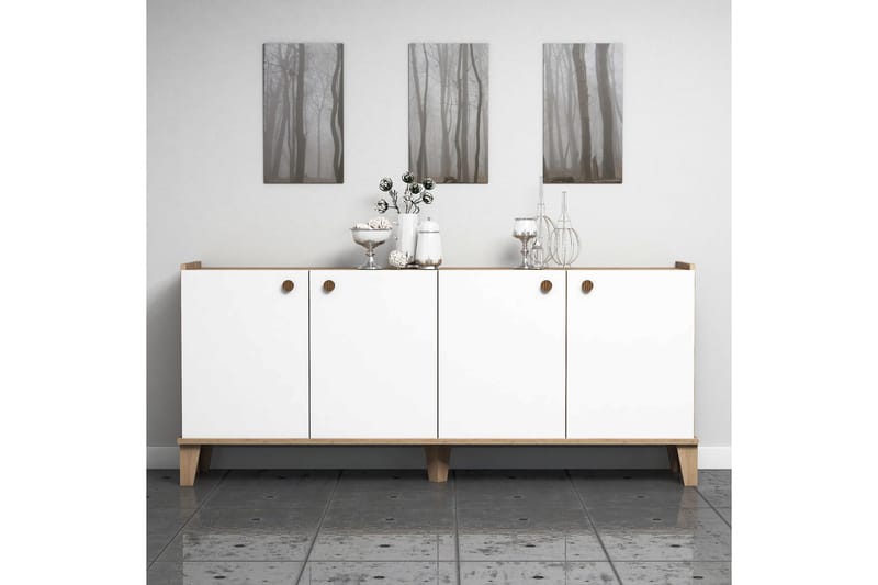 Sideboard 41x182 cm - Natur/Vit - Förvaring - Förvaringsmöbler - Sideboard & skänk