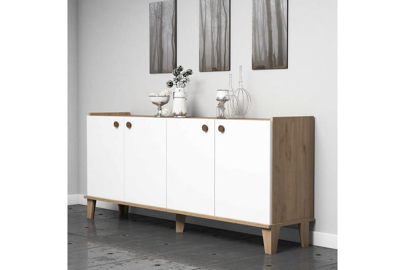 Sideboard 41x182 cm - Natur/Vit - Förvaring - Förvaringsmöbler - Sideboard & skänk