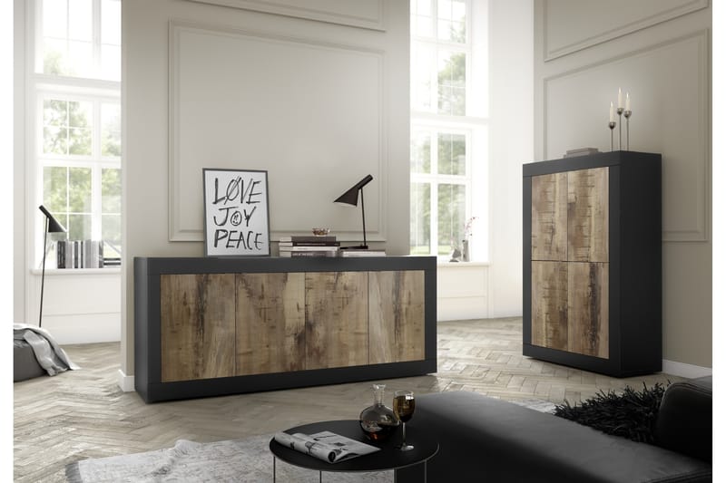 Sideboard Astal 43x160 cm Natur/Svart - LC SPA - Förvaring - Förvaringsmöbler - Sideboard & skänk