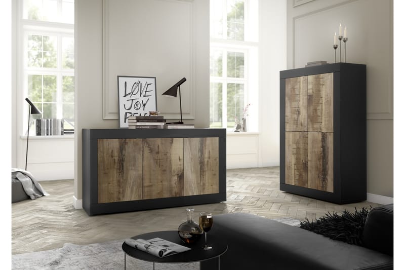 Sideboard Astal 43x160 cm Natur/Svart - LC SPA - Förvaring - Förvaringsmöbler - Sideboard & skänk