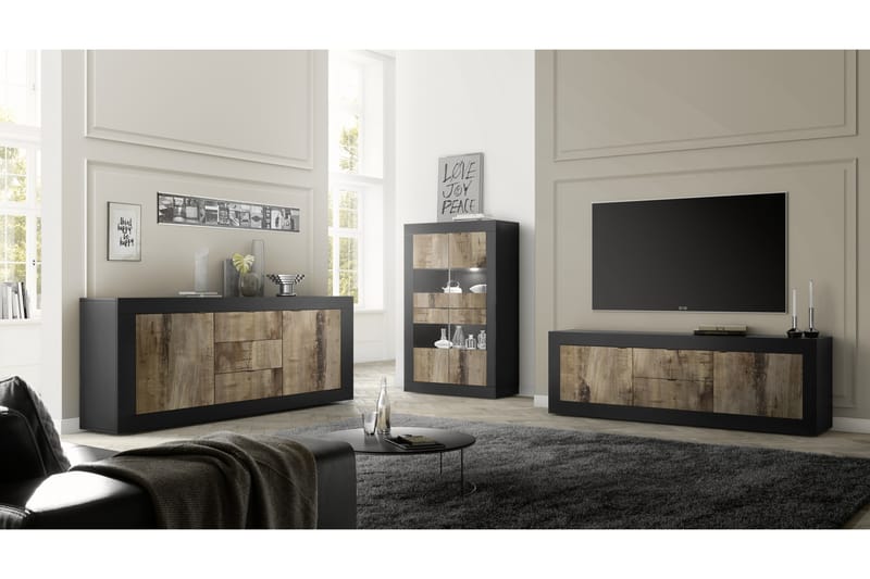 Sideboard Astal 43x160 cm Natur/Svart - LC SPA - Förvaring - Förvaringsmöbler - Sideboard & skänk