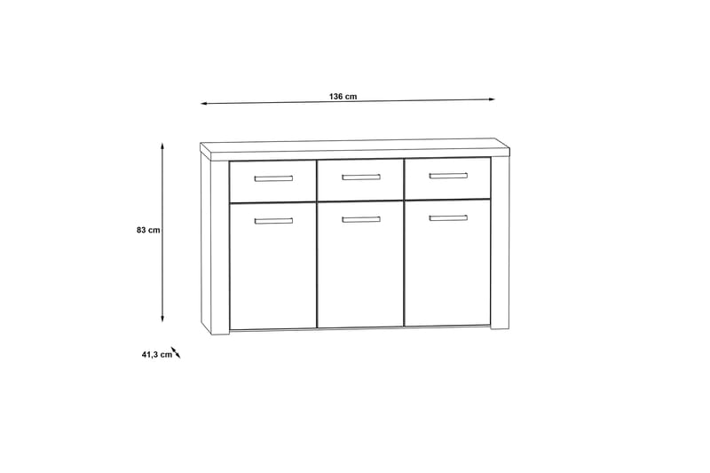 Sideboard Bankso 41x136 cm - Brun - Förvaring - Förvaringsmöbler - Sideboard & skänk