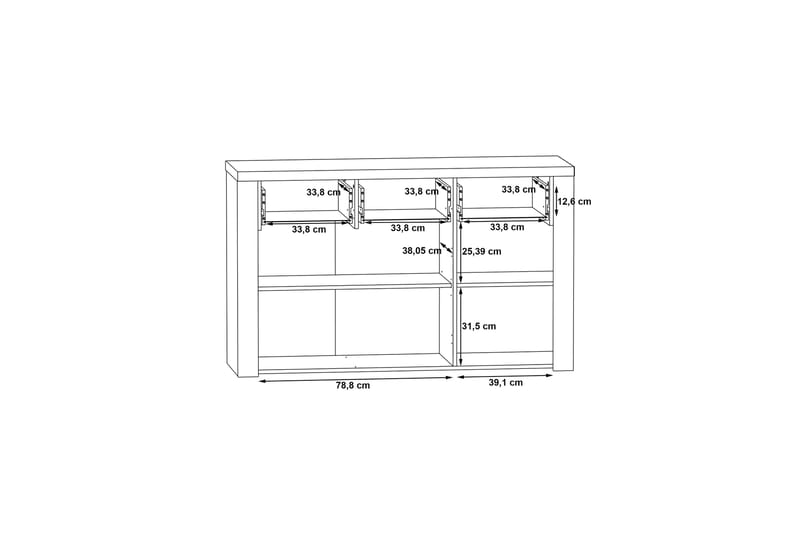 Sideboard Bankso 41x136 cm - Brun - Förvaring - Förvaringsmöbler - Sideboard & skänk