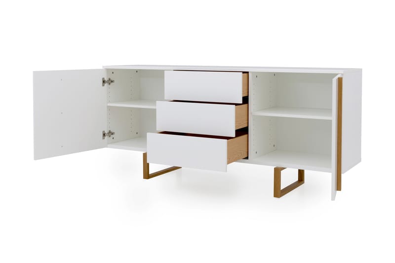 Sideboard Birka 177x43 cm - Ek/Vit - Förvaring - Förvaringsmöbler - Sideboard & skänk