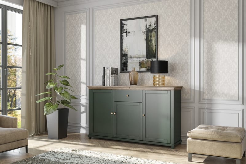 Sideboard Getafez 42x160 cm - Khaki/Natur - Förvaring - Förvaringsmöbler - Sideboard & skänk