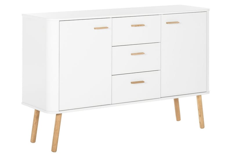 Sideboard Lauter 136x40 cm - Vit/Natur - Sideboard & skänk