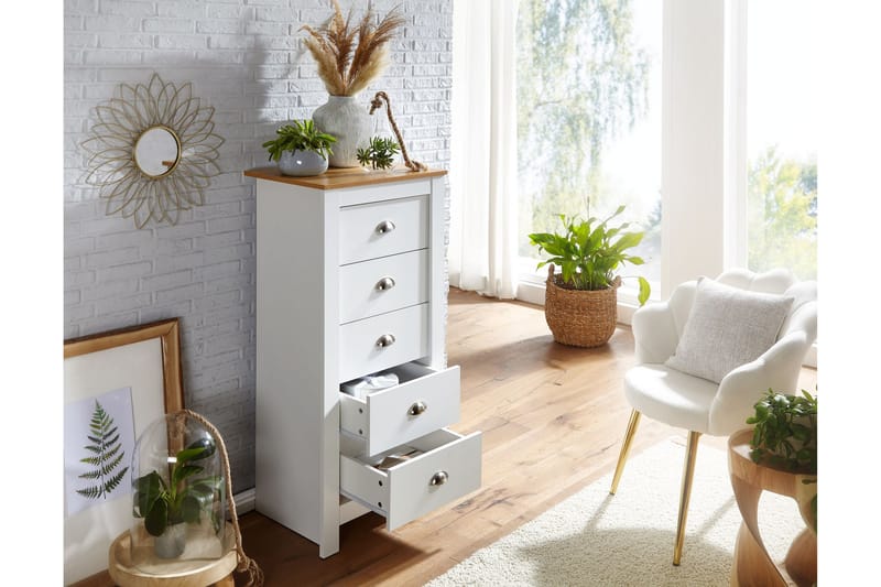 Sideboard Mexus 39 cm Rektangulär - Vit/Natur - Förvaring - Förvaringsmöbler - Sideboard & skänk