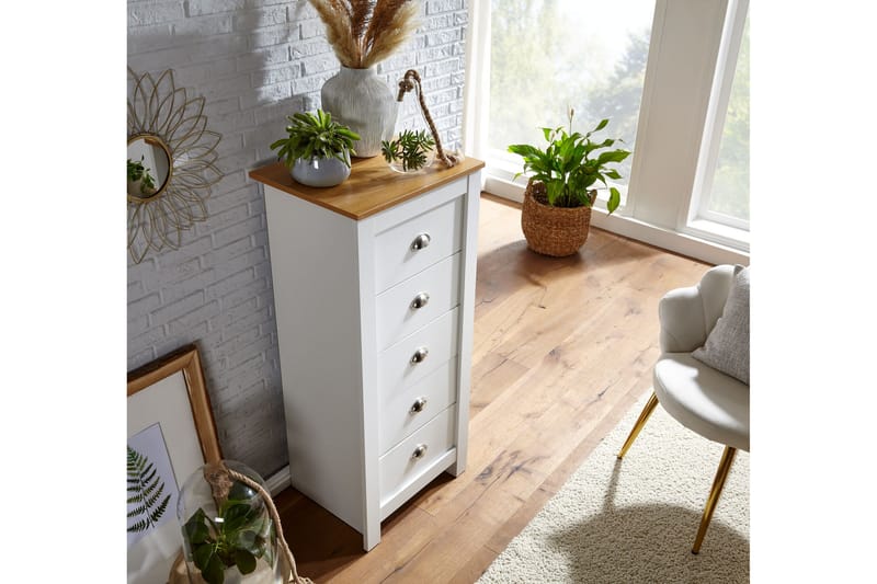 Sideboard Mexus 39 cm Rektangulär - Vit/Natur - Förvaring - Förvaringsmöbler - Sideboard & skänk