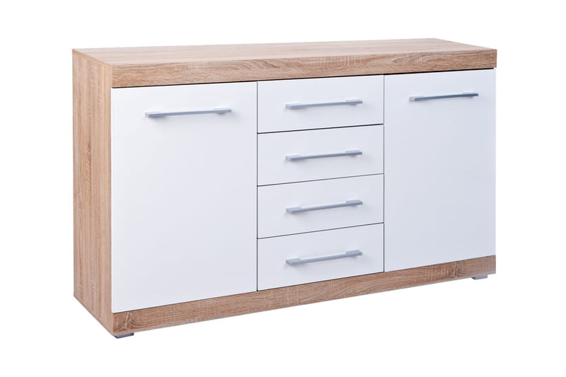 Sideboard Momoa 155 cm - Ljus Ek|Vit - Förvaring - Förvaringsmöbler - Sideboard & skänk