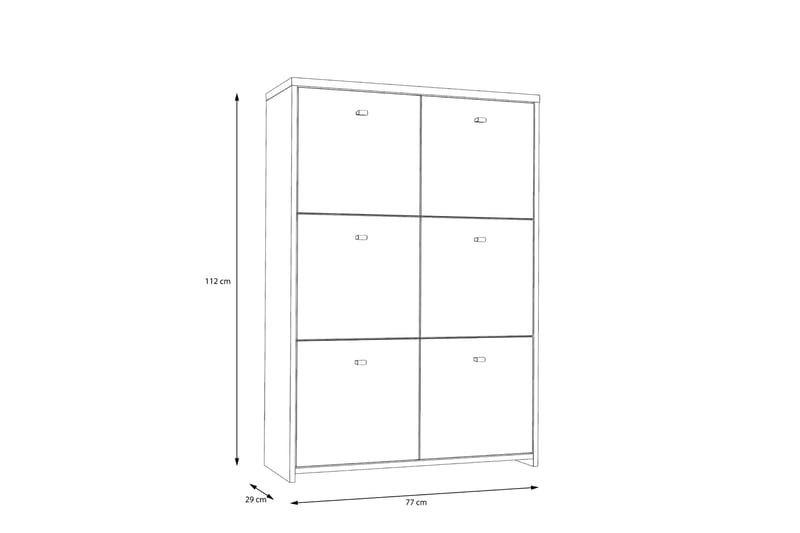 Sideboard Toledor 113x77 cm - Brun/Vit - Förvaring - Förvaringsmöbler - Sideboard & skänk