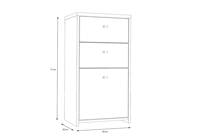 Sideboard Toledor 74x40 cm - Brun/Vit - Förvaring - Förvaringsmöbler - Sideboard & skänk