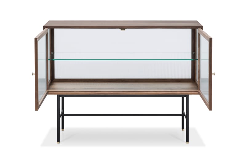 Sidobord Jelric 42 cm djup 120 cm bredd 90 cm höjd - Valn�ötsfärgad - Förvaring - Förvaringsmöbler - Sideboard & skänk