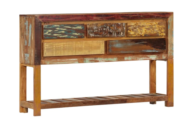 Skänk 120x30x75 cm massivt återvunnet trä - Flerfärgad - Förvaring - Förvaringsmöbler - Sideboard & skänk