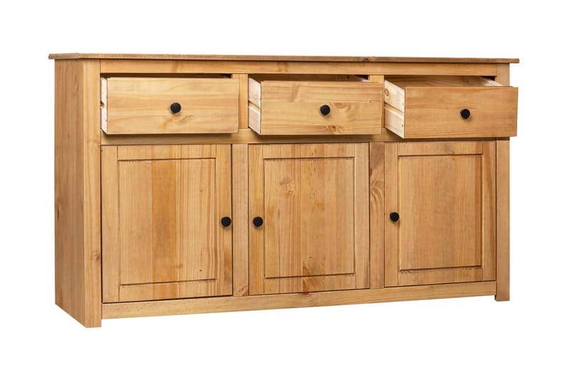 Skänk 135x40x80 cm massiv furu panama - Brun - Förvaring - Förvaringsmöbler - Sideboard & skänk