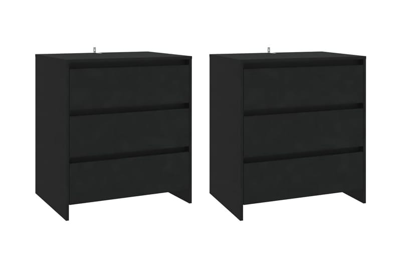 Skänk 3 delar svart konstruerat trä - Svart - Förvaring - Förvaringsmöbler - Sideboard & skänk