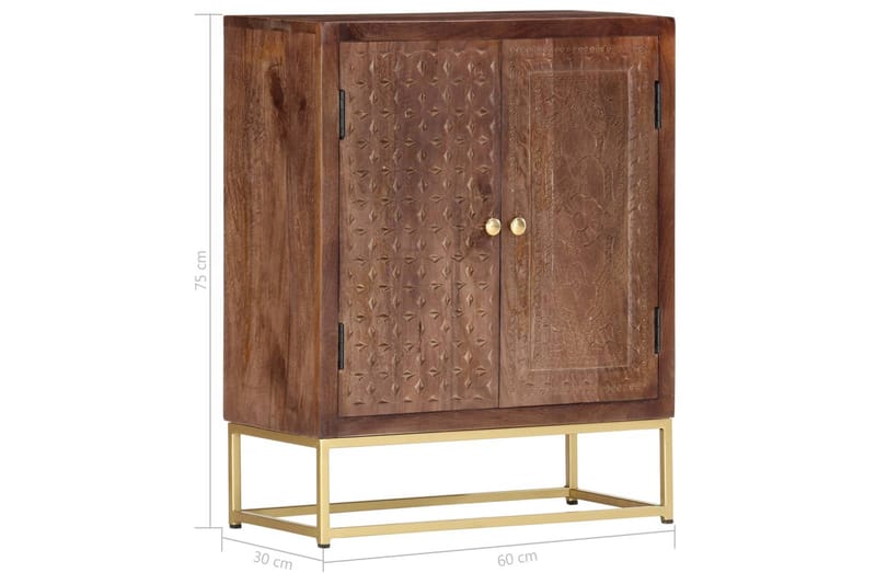 Skänk 60x30x75 cm massivt mangoträ - Brun - Förvaring - Förvaringsmöbler - Sideboard & skänk