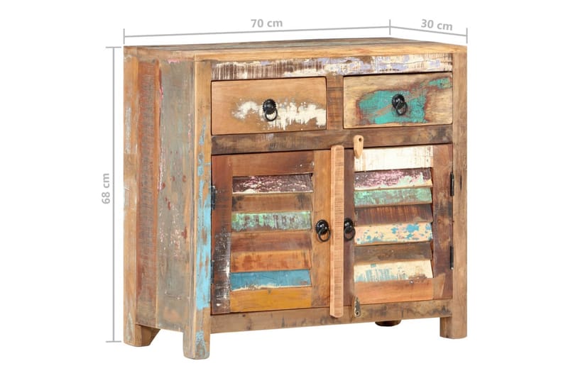 Skänk 70x30x68 cm massivt återvunnet trä - Brun - Förvaring - Förvaringsmöbler - Sideboard & skänk