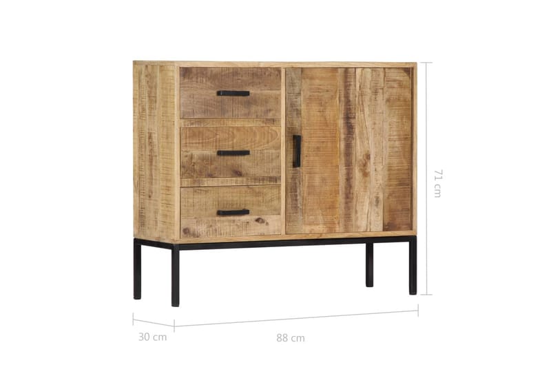 Skänk 88x30x71 cm massivt mangoträ - Brun - Förvaring - Förvaringsmöbler - Sideboard & skänk