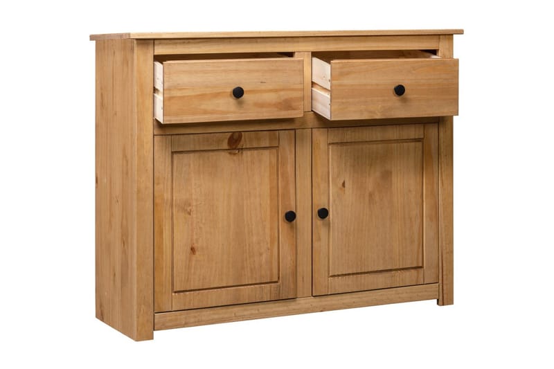 Skänk 93x40x80 cm massiv furu panama - Brun - Förvaring - Förvaringsmöbler - Sideboard & skänk